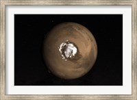 Nadir view of the Martian North Pole Fine Art Print