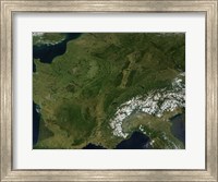 True-color Satellite view of France Fine Art Print