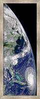 View of Hurricane Frances on a Partial view of Earth Fine Art Print
