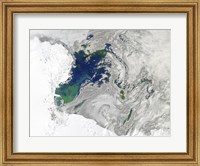 Satellite view of the Ross Sea, Antarctica Fine Art Print