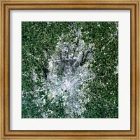 Satellite view of Indianapolis, Indiana Fine Art Print