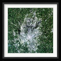 Satellite view of Indianapolis, Indiana Fine Art Print