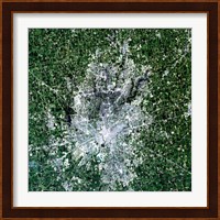 Satellite view of Indianapolis, Indiana Fine Art Print