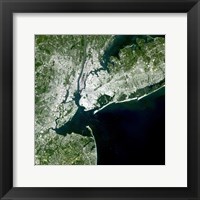 Satellite view of New York City Fine Art Print
