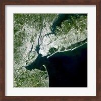 Satellite view of New York City Fine Art Print
