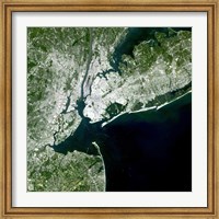 Satellite view of New York City Fine Art Print