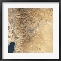 Natural-color Satellite view of Amman, Jordan Fine Art Print