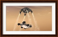 The Sky Crane Maneuver During the Descent of NASA's Curiosity Rover Fine Art Print