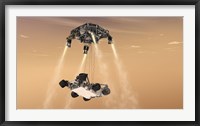 The Sky Crane Maneuver During the Descent of NASA's Curiosity Rover Fine Art Print
