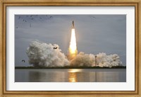 Space shuttle Atlantis lifts off from the Kennedy Space Center, Florida Fine Art Print