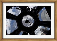 View of Earth through the Cupola on the International Space Station Fine Art Print