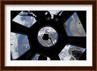 View of Earth through the Cupola on the International Space Station Fine Art Print