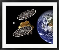 The Separation of an Earth Entry Vehicle on a Proposed Mars Sample Return Mission Fine Art Print