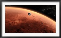 Artist's concept of NASA's Mars Science Laboratory Spacecraft approaching Mars Fine Art Print