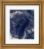 Satellite view of Vanua Levu, the Second Largest Island of Fiji Fine Art Print