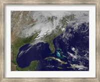 Satellite Image Showing Severe Thunderstorms and Tornados in the Eastern United States Fine Art Print