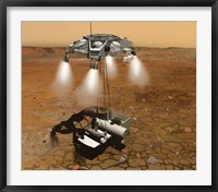 Artist's Concept of an Ascent Vehicle Leaving Mars Fine Art Print
