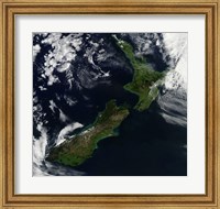 Satellite view of New Zealand Fine Art Print