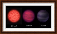 Artist's concept of Brown Dwarfs as Seen by an Interstellar Traveler Fine Art Print