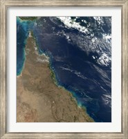 Satellite view of the Australian Coast Fine Art Print