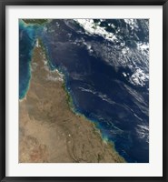 Satellite view of the Australian Coast Fine Art Print