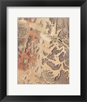 Satellite View of Wadi Rum in Southwestern Jordan Fine Art Print