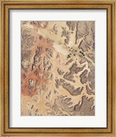 Satellite View of Wadi Rum in Southwestern Jordan Fine Art Print