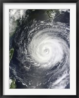 Typhoon Muifa east of Taiwan in the Pacific Ocean Fine Art Print