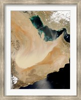 Satellite View of a Dust Storm in Saudi Arabia Fine Art Print