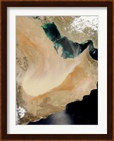 Satellite View of a Dust Storm in Saudi Arabia Fine Art Print