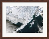 Satellite view of Southwestern Alaska Fine Art Print