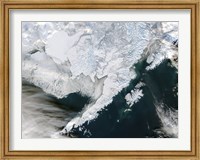 Satellite view of Southwestern Alaska Fine Art Print
