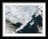 Satellite view of Southwestern Alaska Fine Art Print