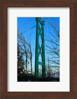 British Columbia, Vancouver, Lion's Gate Bridge Tower Fine Art Print