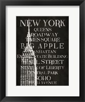 Black & White New York Framed Print