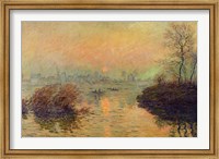Sun Setting over the Seine at Lavacourt. Winter Effect, 1880 Fine Art Print