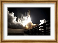 Space Shuttle Endeavour lifts off into the Night Sky from Kennedy Space Center Fine Art Print