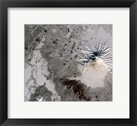 An Ash Rich Plume Rises above the Shiveluch Volcano on Russia's Kamchatka Peninsula Fine Art Print