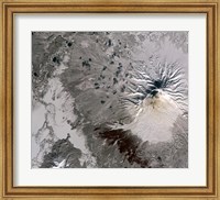 An Ash Rich Plume Rises above the Shiveluch Volcano on Russia's Kamchatka Peninsula Fine Art Print