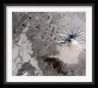 An Ash Rich Plume Rises above the Shiveluch Volcano on Russia's Kamchatka Peninsula Fine Art Print