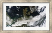 Ash Plume from Eyjafjallajokull Volcano over Northern Europe Fine Art Print