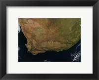 Satellite view of South Africa Fine Art Print