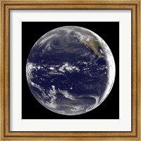 Satellite view of Earth Centered Over the Pacific Ocean Fine Art Print