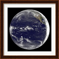 Satellite view of Earth Centered Over the Pacific Ocean Fine Art Print