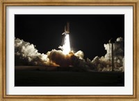 Space shuttle Discovery lifts off from Launch Pad 39A at Kennedy Space Center in Florida, on the STS-131 mission Fine Art Print