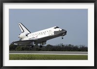 Space Shuttle Discovery Lands on Runway 33 at the Shuttle Landing Facility at Kennedy Space Center in Florida Fine Art Print