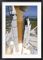 Space shuttle Atlantis lifts off from Kennedy Space Center's Launch Pad Fine Art Print