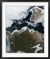 Satellite View of Northwest Canada Fine Art Print