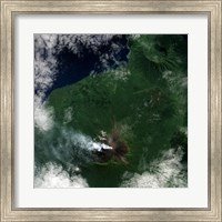 A Small Plume Rises from the Summit of Ulawun Volcano on Papua New Guinea's Island of New Britain Fine Art Print