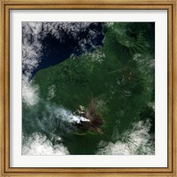 A Small Plume Rises from the Summit of Ulawun Volcano on Papua New Guinea's Island of New Britain Fine Art Print